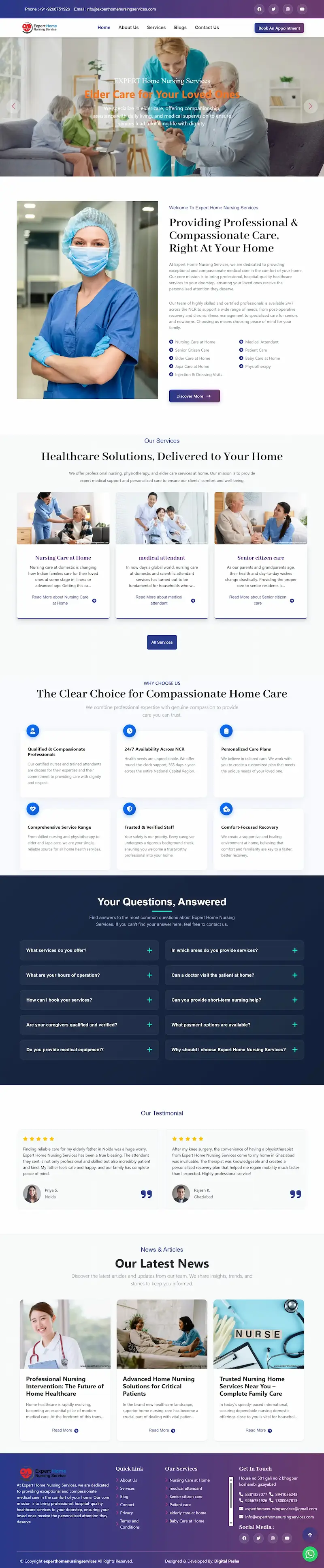 Expert Home Nursing Project