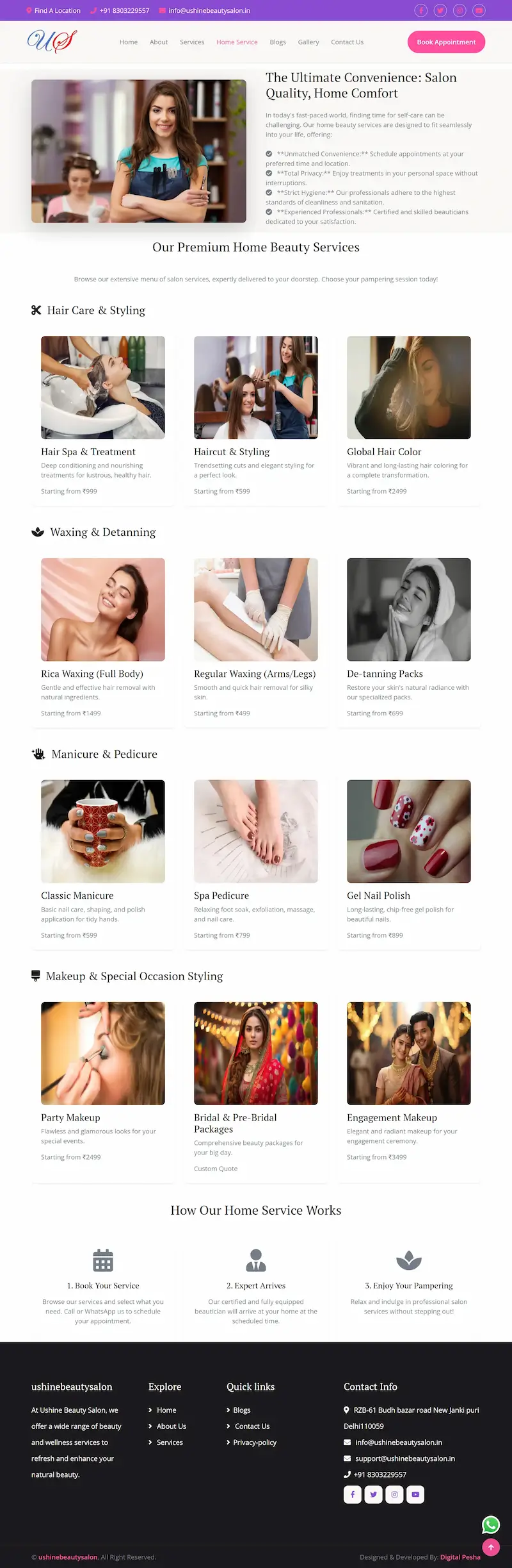 U-Shine Beauty Salon Project